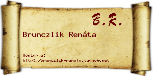 Brunczlik Renáta névjegykártya